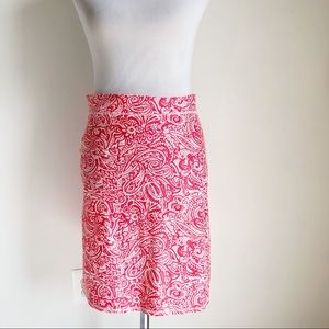 Southwind Apparel Red White Paisley Court Skirt Activewear, size Extra Small